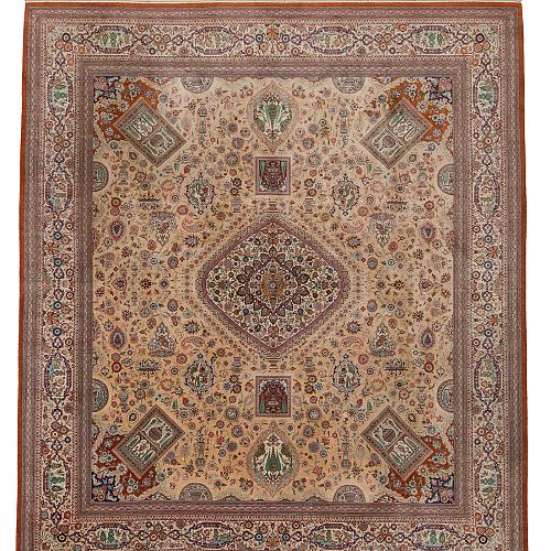 HANDMADE CARPET GOM SILK 2,78X2,47 SIGNED BY JAMCIDI