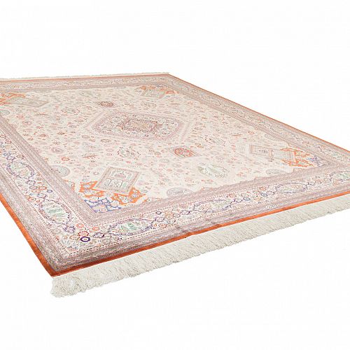 HANDMADE CARPET GOM SILK 2,78X2,47 SIGNED BY JAMCIDI