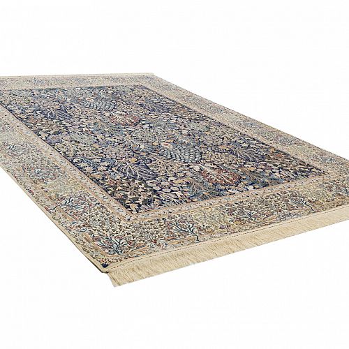 HANDMADE CARPET NAIN 6La  WOOL-SILK ON SILK WARP 3,00X2,00 COLLECTIVE SIGNED BY SAFAI