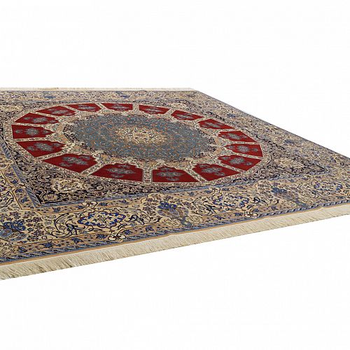 HANDMADE CARPET NAIN GOMBAT WOOL-SILK 3,04X2,95