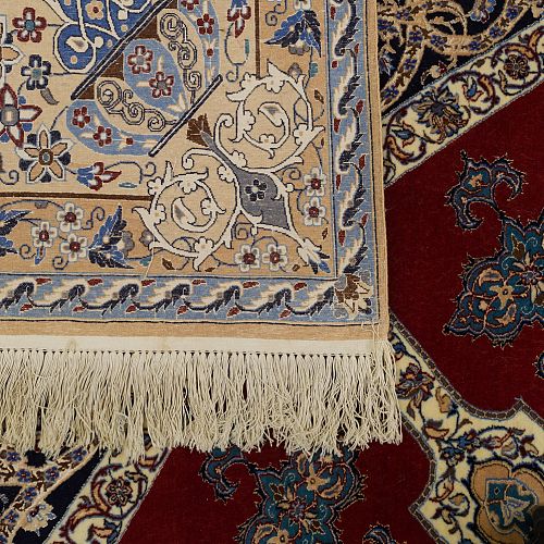 HANDMADE CARPET NAIN GOMBAT WOOL-SILK 3,04X2,95