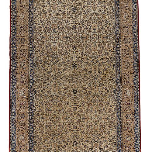 ΧΕΙΡΟΠΟΙΗΤO ΧΑΛΙ ESFAHAN ΜΑΛΛΙΝΟ ΣΕ ΜΕΤΑΞΩΤΟ ΣΤΗΜΟΝΙ  3,45X2,17