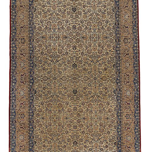 HANDMADE CARPET ESFAHAN WOOL ON SILK WARP  3,45X2,17