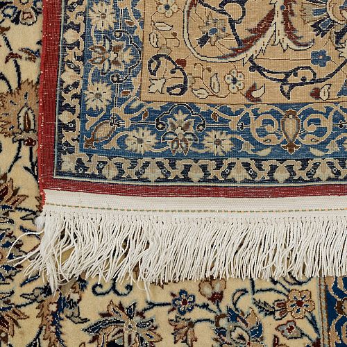 HANDMADE CARPET ESFAHAN WOOL ON SILK WARP  3,45X2,17