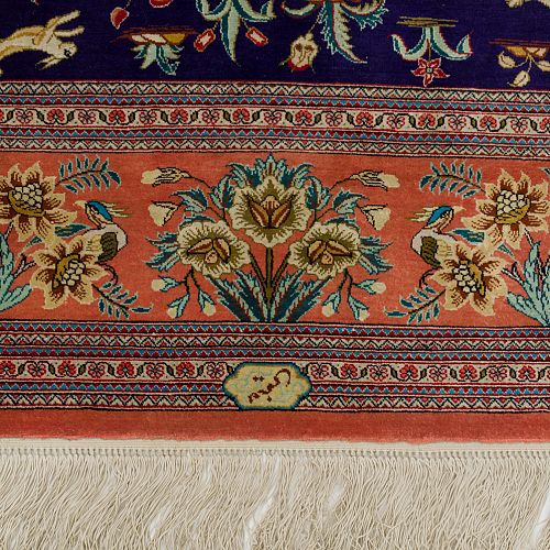 HANDMADE CARPET GOM SILK  1,98X1,47 SIGNED BY NAINI