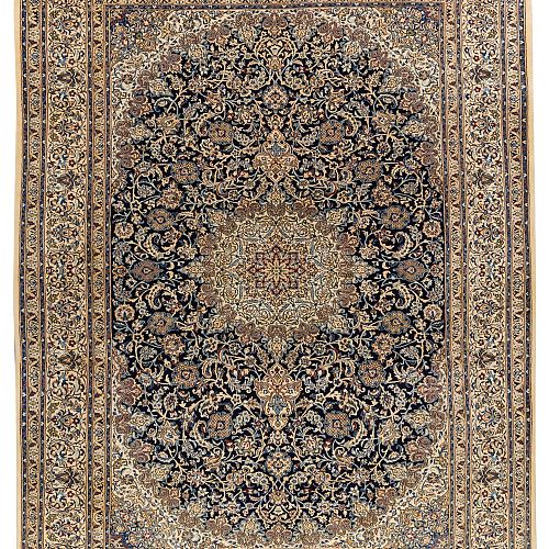 HANDMADE CARPET NAIN WOOL-SILK 4,78X3,40