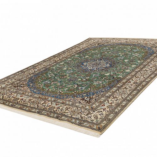 HANDMADE CARPET NAIN WOOL-SILK 2,92X1,99