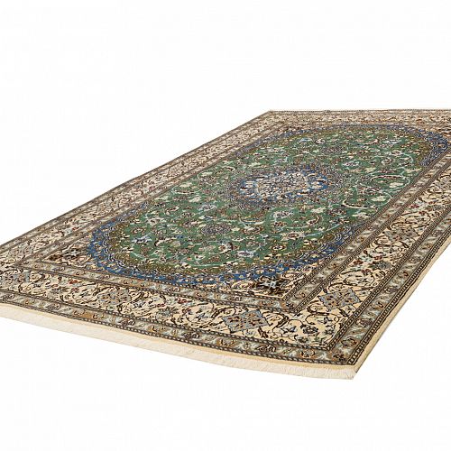 HANDMADE CARPET NAIN WOOL-SILK 2,92X1,99