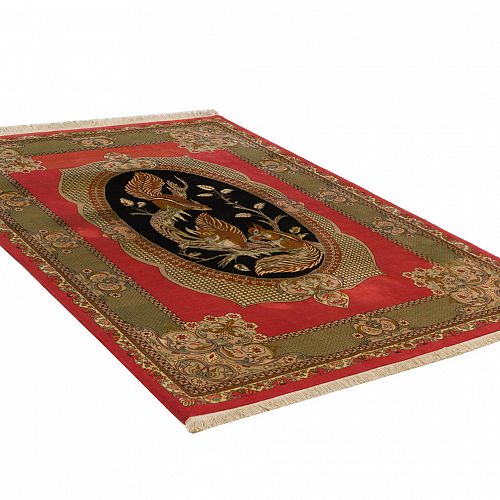 HANDMADE CARPET PERSIAN GOM SILK 2,00X1,40