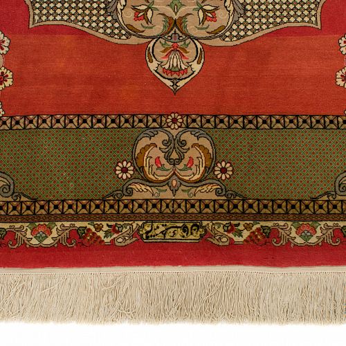 HANDMADE CARPET PERSIAN GOM SILK 2,00X1,40