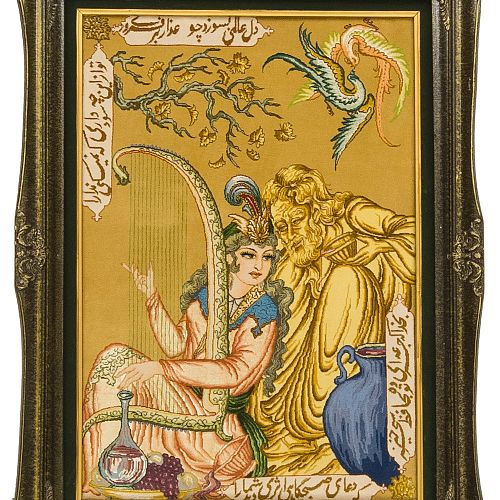 ΧΕΙΡΟΠΟΙΗΤΟ ΧΑΛΙ TABRIZ 70 RAJ ΠΕΡΣΙΚΟ ΜΑΛΛΙ-ΜΕΤΑΞΙ ΕΠΙΤΟΙΧΙΟ