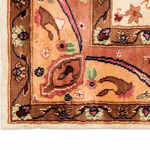 HANDMADE FARAHAN DESIGN CARPET WOOL-SILK 3,10X2,41