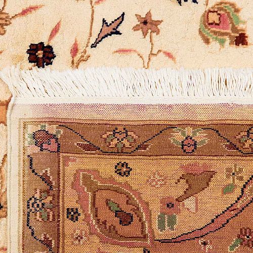 HANDMADE FARAHAN DESIGN CARPET WOOL-SILK 3,10X2,41