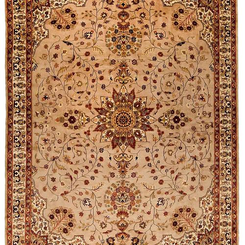 HANDMADE CARPET FARAHAN WOOL-SILK 3,81X2,83