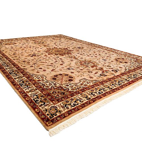 HANDMADE CARPET FARAHAN WOOL-SILK 3,81X2,83