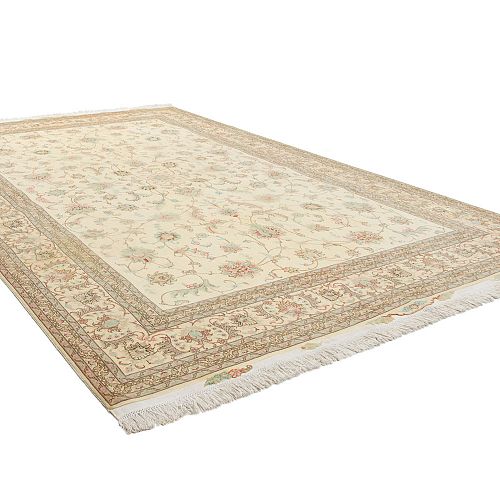 HANDMADE CARPET TABRIZ WOOL-SILK 3,04X2,02