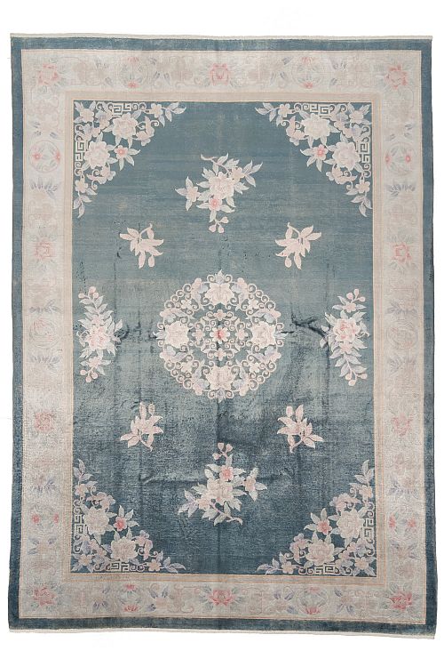 HANDMADE CARPET CHINESE VINTAGE SILK 2,96X2,08