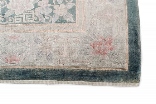 HANDMADE CARPET CHINESE VINTAGE SILK 2,96X2,08