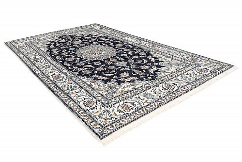 HANDMADE CARPET PERSIAN NAIN 2,92X1,96 WOOL-SILK