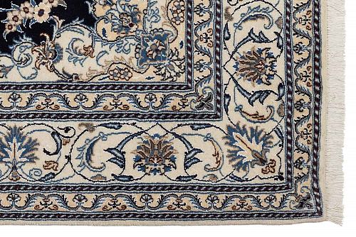 HANDMADE CARPET PERSIAN NAIN 2,92X1,96 WOOL-SILK