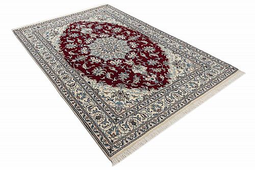 HANDMADE CARPET PERSIAN NAIN 2,36X1,63 WOOL-SILK