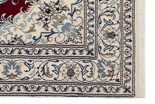 HANDMADE CARPET PERSIAN NAIN 2,36X1,63 WOOL-SILK