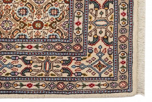 HANDMADE CARPET PERSIAN MOUD 1,22X0,83 WOOL-SILK