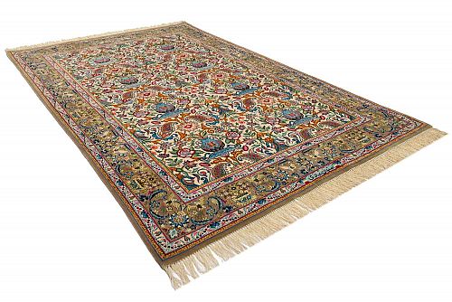 ΧΕΙΡ. ΧΑΛΙ ESFAHAN ΠΕΡΣΙΚΟ ΜΑΛΛΙ/ΜΕΤΑΞΙ 2,18X1,45 ΜΕ ΥΠΟΓΡΑΦΗ EMADI