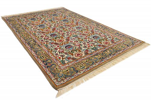 ΧΕΙΡ. ΧΑΛΙ ESFAHAN ΠΕΡΣΙΚΟ ΜΑΛΛΙ/ΜΕΤΑΞΙ 2,18X1,45 ΜΕ ΥΠΟΓΡΑΦΗ EMADI
