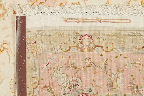 HANDMADE TABRIZ CARPET 70 RAJ WOOL/SILK 3,00X2,00 SIGNED BY OLIJAH