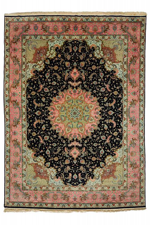 HANDMADE PERSIAN TABRIZ CARPET 60 RAJ 3,90X2,91
