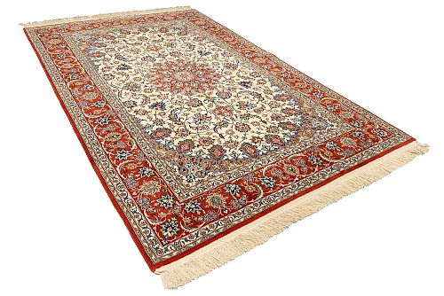 HANDMADE PERSIAN ESFAHAN CARPET 2,20X1,52 SIGNED BY SERAFIAN COLLECTIVE