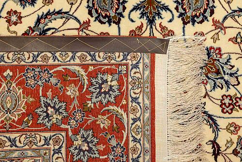 HANDMADE PERSIAN ESFAHAN CARPET 2,20X1,52 SIGNED BY SERAFIAN COLLECTIVE