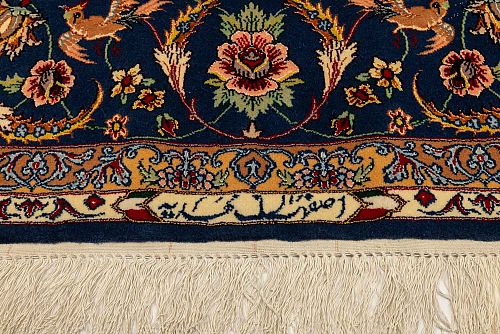 HANDMADE PERSIAN ESFAHAN CARPET 2,70X1,75 SIGNED BY MAHDIE COLLECTIVE