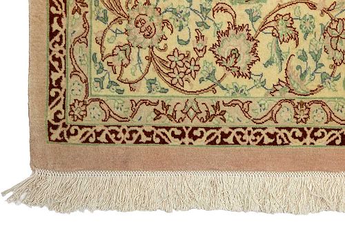 HANDMADE PERSIAN ESFAHAN CARPET 2,43X2,12 SIGNED BY AMINI COLLECTIVE
