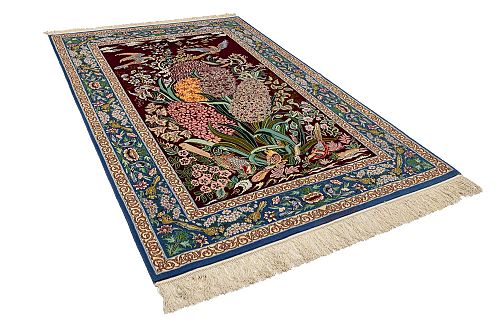 ΧΕΙΡΟΠΟΙΗΤΟ ΧΑΛΙ ESFAHAN ΠΕΡΣΙΚΟ ΕΠΙΤΟΙΧΙΟ 1,90X1,27 ΜΕ ΥΠΟΓΡΑΦΗ HOSSEIN NASIR ΣΥΛΛΕΚΤΙΚΟ