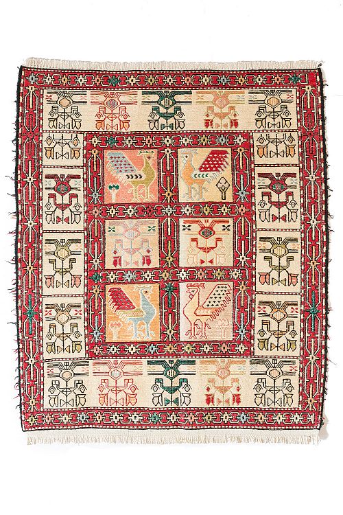 HANDMADE PERSIAN KILIM WOOL-SILK 0,97x0,80 SPECIAL