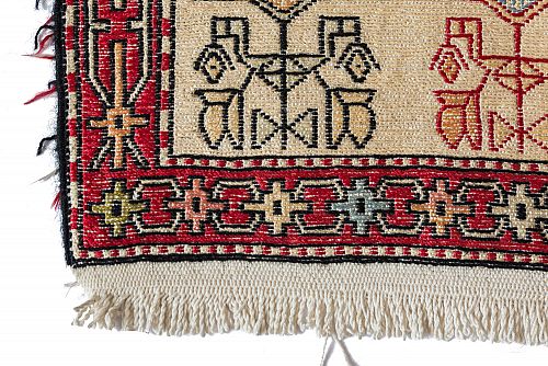 HANDMADE PERSIAN KILIM WOOL-SILK 0,97x0,80 SPECIAL