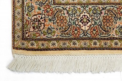 HANDMADE CARPET TABRIZ-MAHI WOOL-SILK 1,45x1,00