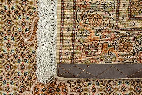 HANDMADE CARPET TABRIZ-MAHI WOOL-SILK 1,45x1,00