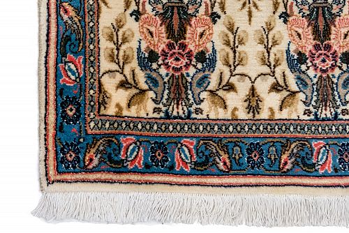 HANDMADE CARPET SAROUGH WOOL-SILK 3,36x0,67