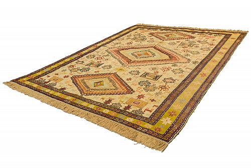 HANDMADE KILIM SUMAK SILK ANTIQUE 1,97x1,49 COLLECTIVE