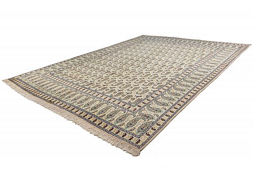 HANDMADE PERSIAN KASHAN CARPET 3,71x2,72