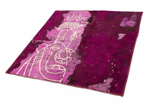 HANDMADE PERSIAN VINTAGE CARPET FOR WALL 1,05X1,03