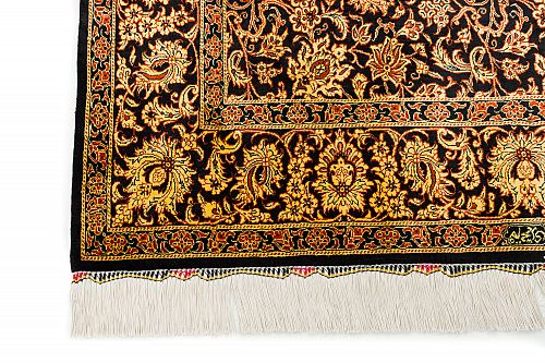 HANDMADE GOM SILK CARPET 2,00X1,26 SIGNED BY MOHAMADI