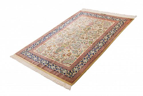 HANDMADE CARPET GOM SILK 1,50X1,00 SIGNED BY KATHADAI