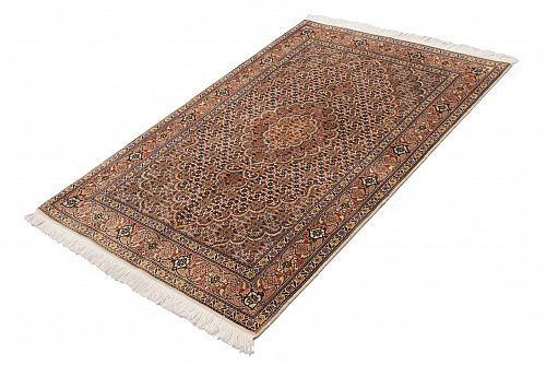 HANDMADE CARPET WOOL-SILK TABRIZ 1,22X0,80