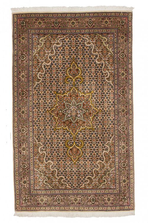 HANDMADE CARPET TABRIZ WOOL-SILK 1,34X0,80