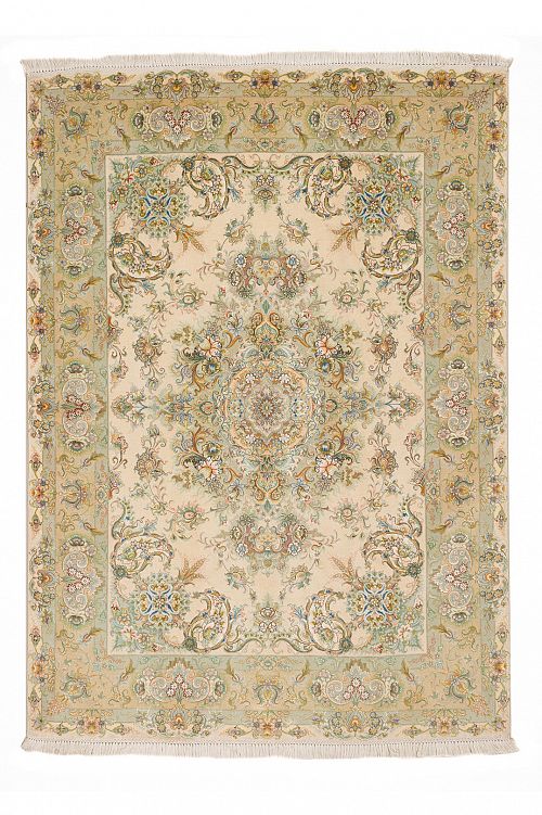 HANDMADE CARPET TABRIZ WOOL-SILK 2,13X1,51 SPECIAL COLLECTIVE