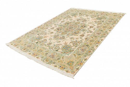 HANDMADE CARPET TABRIZ WOOL-SILK 2,13X1,51 SPECIAL COLLECTIVE